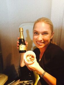 Complimentary champagne and nuts? Not a bad way to start off our flight to Miami for the 49th Annual National Association of Real Estate Editors Conference.