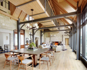 Innovative ceiling designs such as this one by Morgante Wilson Architects draw the eye through the entire room.
