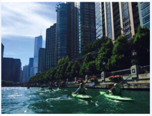 The TJ team took like fish to water for its summer kayak adventure down the Chicago River.