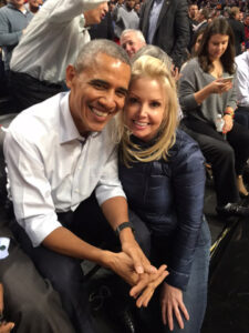 Randy Fifield, vice chairman of Fifield Cos., pictured with President Obama at last night's Bulls home opener.