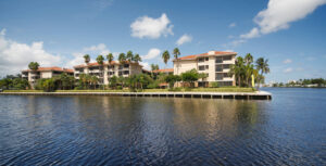 Port Royale offers a mix of one- and two-bedroom apartments and a full suite of amenities, including an on-site marina with boat slips.