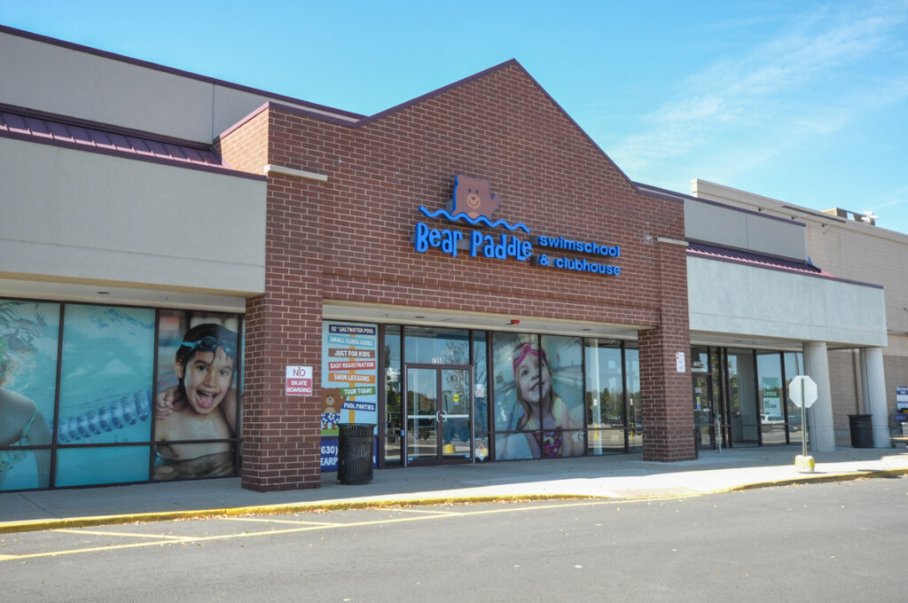 Bear Paddle Swim Club is among the athletic-oriented facilities helping to fill vacant retail space created by the contraction of many traditional retailers.
