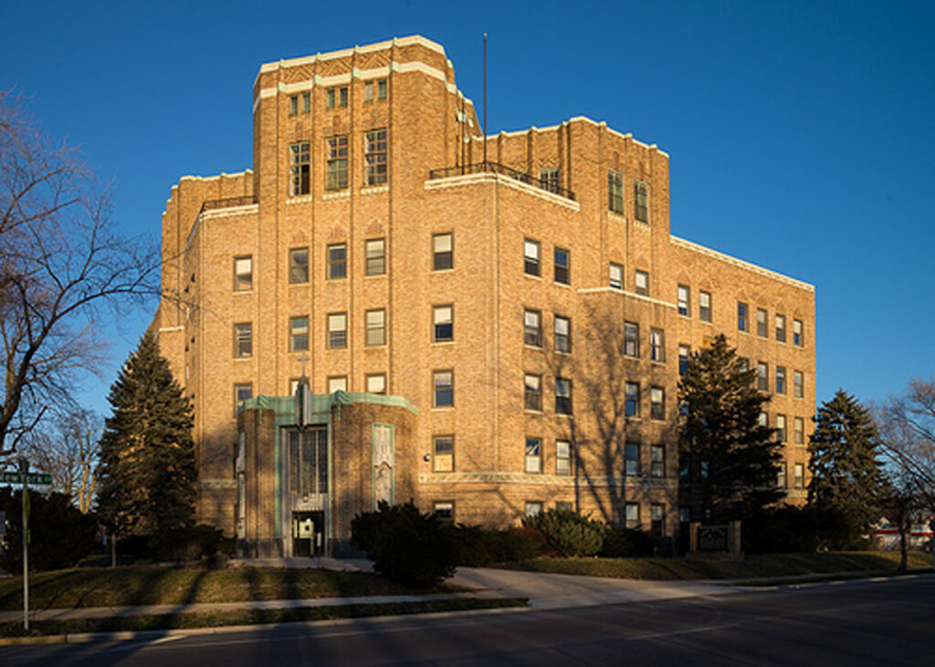 Evergreen Real Estate Group is transforming the former St. Charles Hospital in downtown Aurora, Ill., into a 60-unit independent living facility for seniors. 