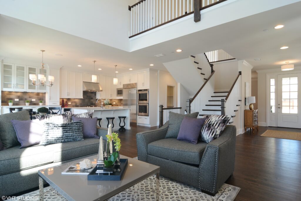 Touring model homes, such as this residence by Red Seal Homes at Willow Lake, is an important step in choosing the right builder.
