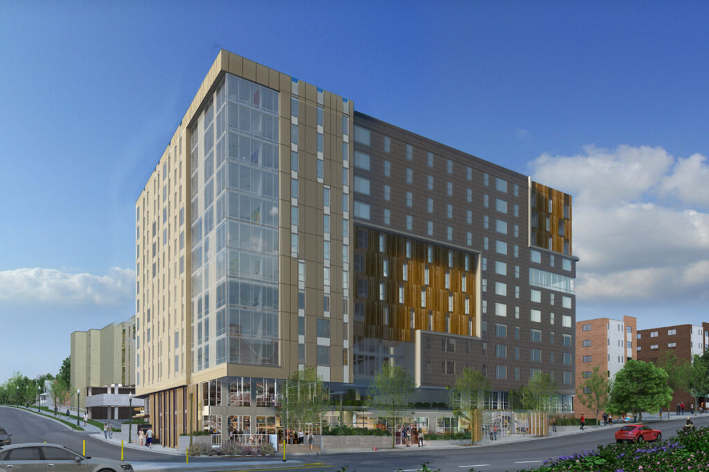 RISE at State College, a grocery-anchored, mixed-use development across from Penn State University, is slated to deliver in summer 2018.
