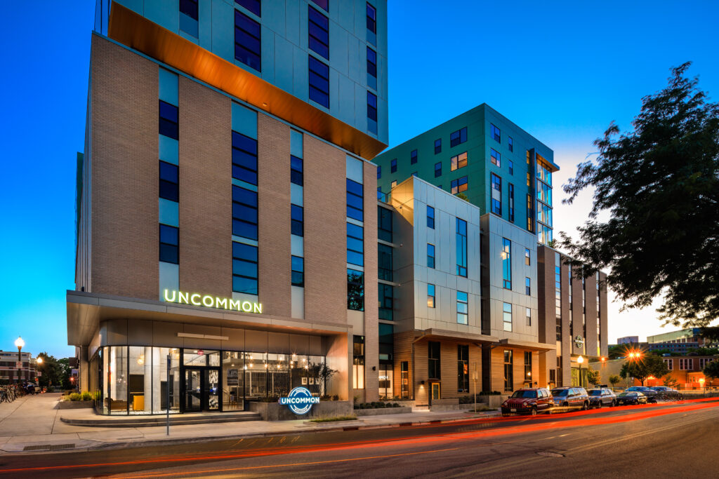 Uncommon Madison, serving the University of Wisconsin-Madison, is one of eight student housing properties delivered by CA Ventures for the 2016-17 school year.