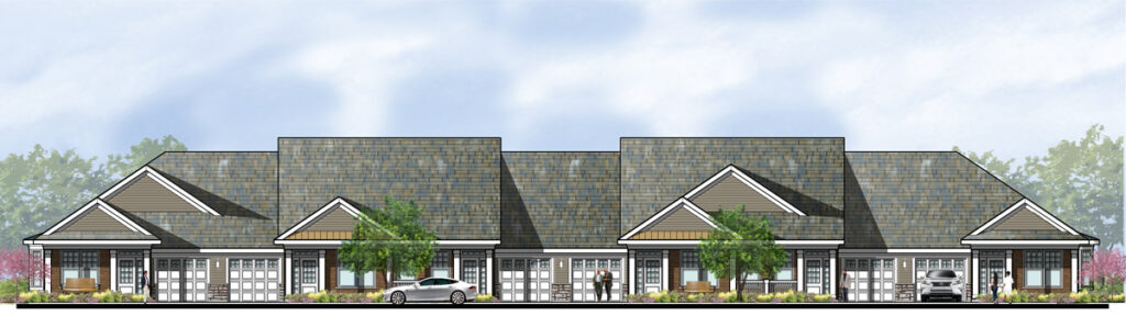 Shown, the single-story villas at Verandah, a $40 million master-planned, age-restricted community in Hanover Park, Ill. 