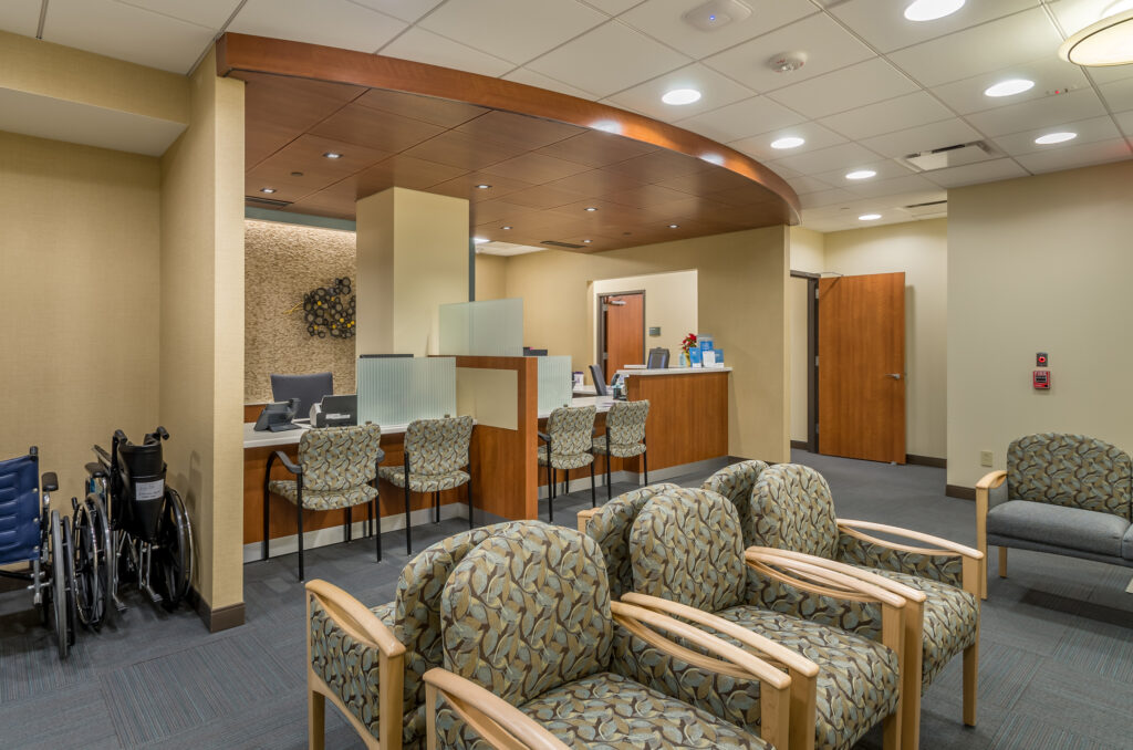 The newly developed medical office suite at the Elgin Cadence Physician Group in Elgin, Ill., was designed by KTGY Architecture + Planning.