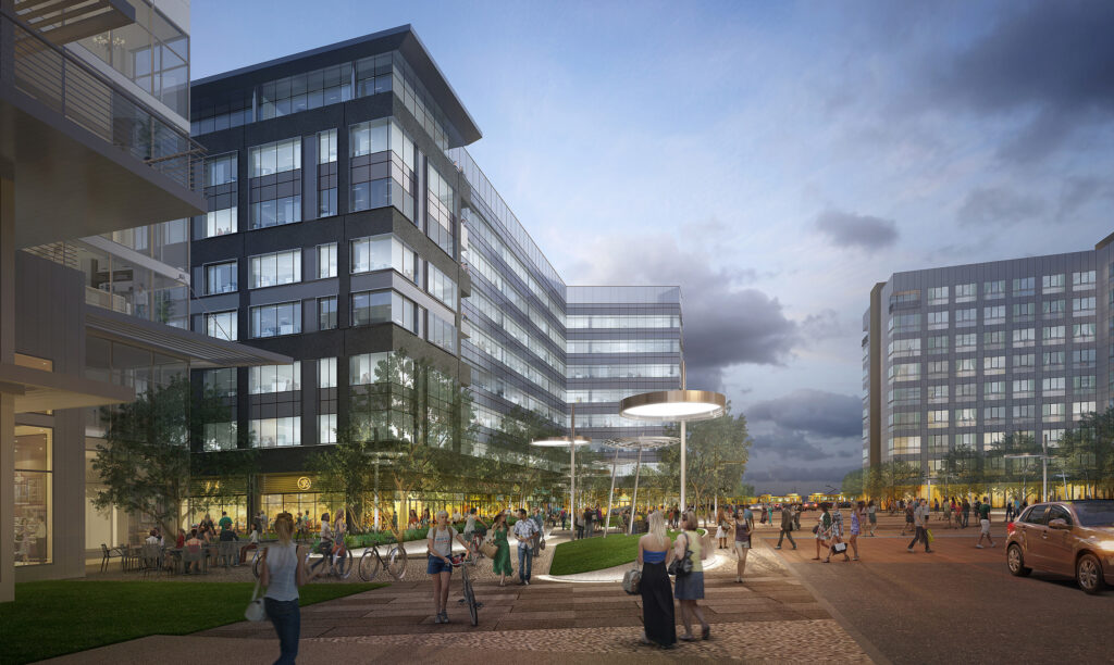 Central Park Station in Denver, Colo. will bring 200,000 square feet of Class-A office space and 260 rental units to a master-planned community along Denver's commuter line.