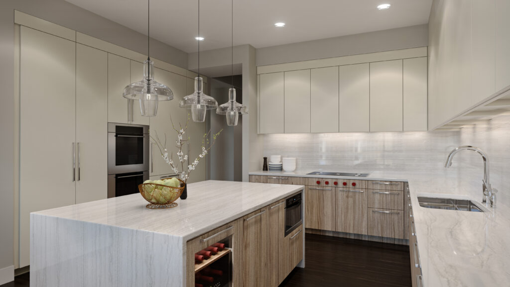Kitchen designs at Renelle on the River infuse personalized style in every residence.