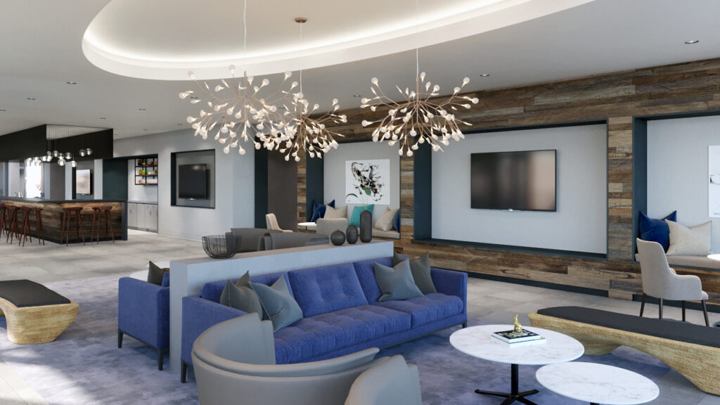 625 West Adams, a 20-story office tower being developed by CA Office and White Oak Realty in Chicago's West Loop, will feature a communal cafe with ample space to work, lounge and socialize.