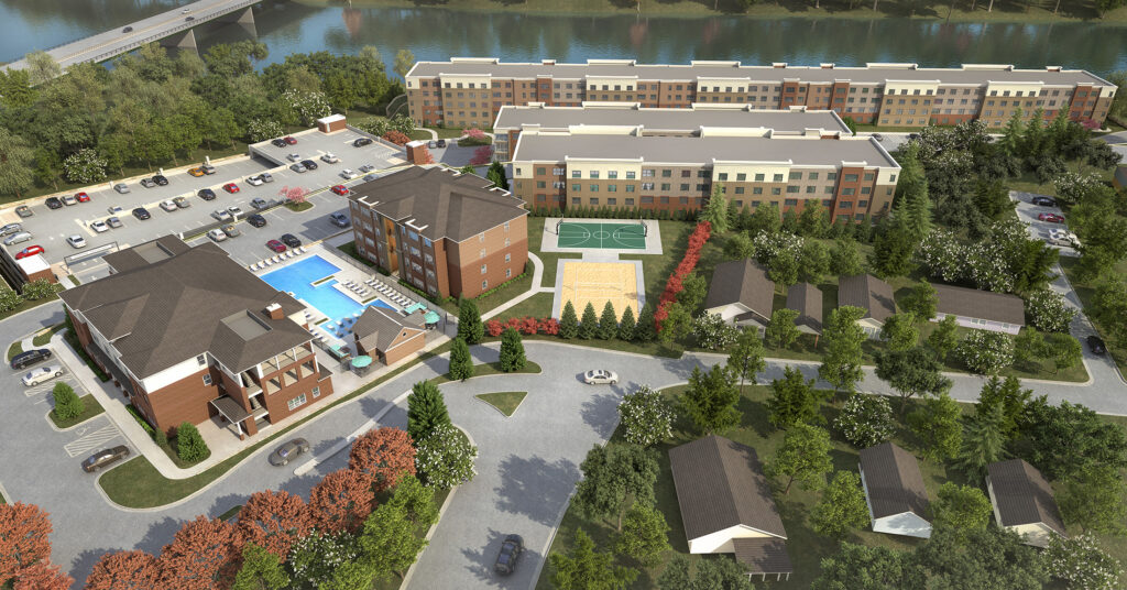 The Harbor on Sixth, a 628-bed community in Tuscaloosa, Ala., that will serve the University of Alabama, is scheduled to open in August.