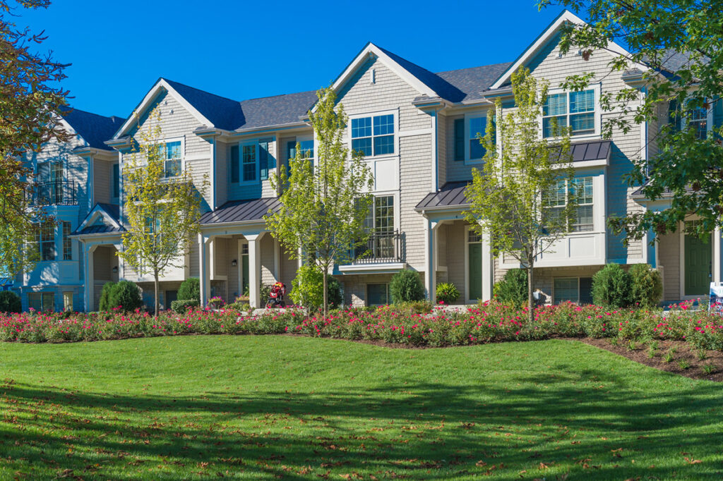 The recently sold-out Brighton Mews townhome community in Park Ridge by Edward R. James Companies was a successful suburban infill development.