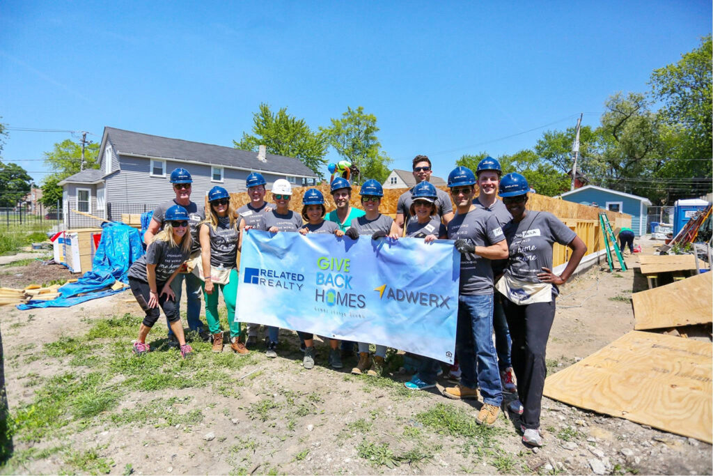 Related Realty brokers joined Habitat for Humanity Chicago for a Giveback Homes-sponsored build in Pullman.