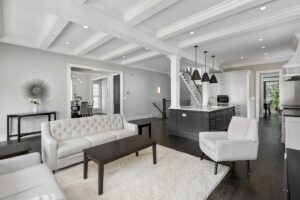 An open kitchen-family room configuration is a hallmark of Barnett Homes' new-construction and gut renovation homes in Chicago.