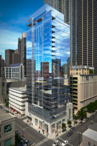 Pre-leasing is underway at 8 East Huron, a 102-unit boutique luxury rental tower in Chicago's River North neighborhood.