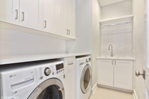 According to Chicago-area builder Barnett Homes, many families appreciate the convenience of dual laundry rooms – one on the second floor near the bedrooms, plus one on a lower level. 